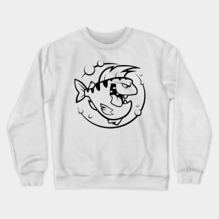 Cartoon crazy fish Crewneck Sweatshirt